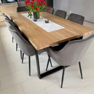 Söögilaud tamm 2500x1000mm - lakiga viimistlus