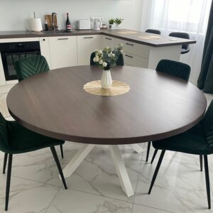 Söögilaud tamm ümmargune 1500mm - Õlivaha viimistlus